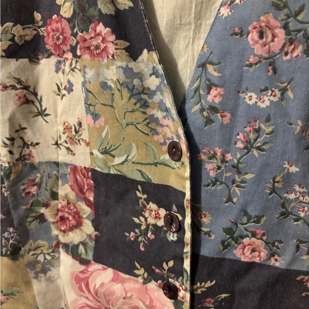 Cottagecore Vintage Soft Girl Tapestry Floral Patchwork Set 2 Piece - Picture 2 of 10